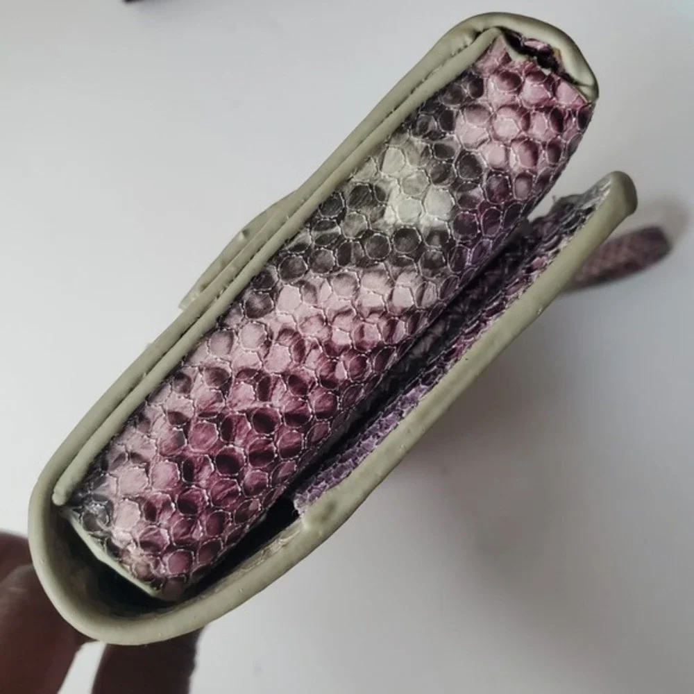 STEPHANIE JOHNSON Wristlet Havana Jane Wallet Credit Card Case Snake Print Leath